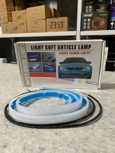 Feux de Jour LED avec Feux Clignotant 2Pcs Pour Phares de Voiture 60cm