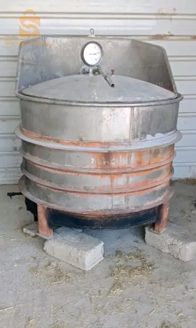 citérne galvanisé 1000l et pasteurisateur pour culture de champignons de pleurote très bonne état (الزراعة الفطر او طهي او الحليب و مشتقاته)