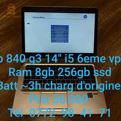 HP ELITEBOOK 840 G3  14"  i5 6eme