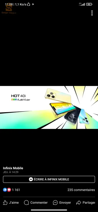 smartphones infinix HOT40i