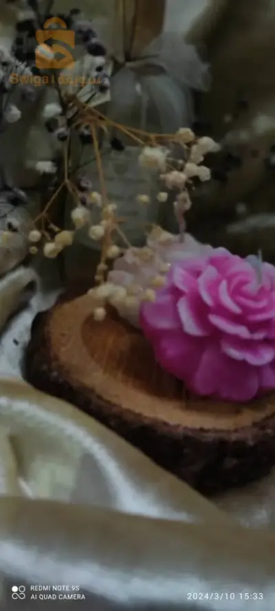 bougie fleur de pivoine 💮 parfumée
