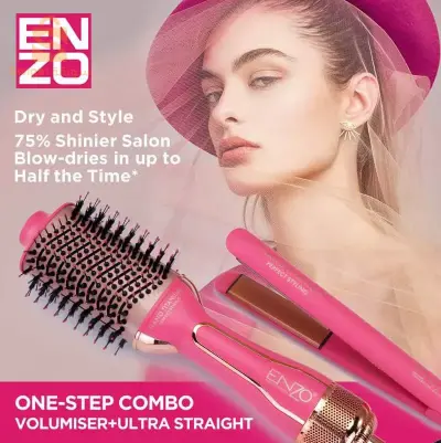 Packs Enzo Professional 🇮🇹 Lisseur + brosse soufflante model EN-510