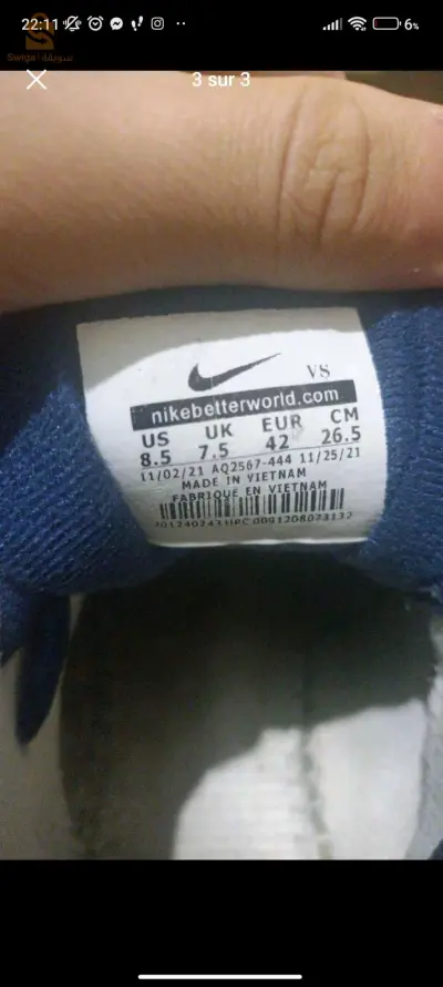 nouvelle basket porté une fois.nouvelle paire.nouvelle état