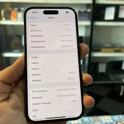 14 pro 100% 128gb prix 17.5million