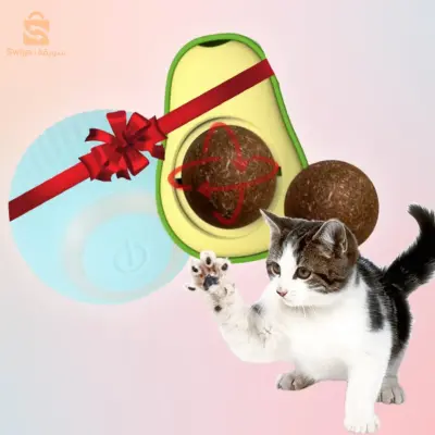 Votre chat se sent stressé et s'ennuie à la maison ? offrez lui de quoi se dépenser en énergie, le pack promo Smart Ball + Avocado Catnip saura divertir et diminuer le stress de votre chat.