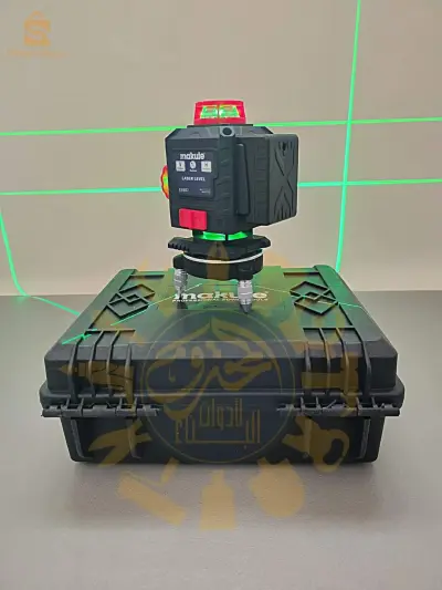 niveau laser MAKUTE 4d /16 lignes جهاز ضبط المستوى بالليزر niveau laser 4D MAKUTE 16 lignes✅ليزر ذاتي التسوية رباعي الابعاد (أفقي وعمودي) للعمل الداخلي✅مدى يصل من 25 م✅حماية ضد الغبار ورذاذ الماء: IP 5X✅يسمح بنقل دقيق لنقطة مرجعية من الأرض إلى السقف✅التحكم عن بعد TELECOMMANDE✅مزود الطاقة: 2 بطارية ليثيوم✅ حامل ثلاثي الارجل 1.6 متر✅ مدة استعمال البطارية  5 ساعات✅ نوع الليزر 510N.m✅ ياتي في العلبة نظارات للحماية و حامل للتثبيت على الحائط✅الانحراف 0.2 مم في 10 متر17000دج0665955230فب👉viber watts