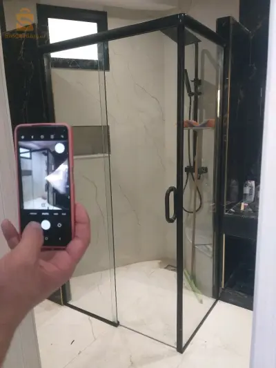 cabine de douche en verre trempé