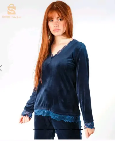 Tenue d’intérieur Confortable 100% Cotton bleu marine