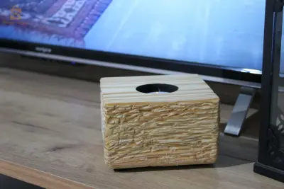 porte bougies design en bois naturel