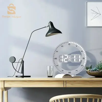 ساعة حائط رقمية ثلاثية الأبعاد$👍