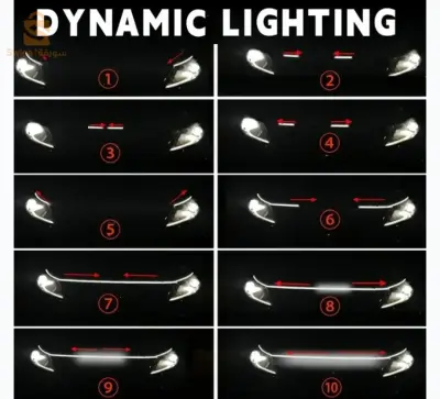 شريط إضاءة LED لغطاء السيارة، تشغيل سريع للمصابيح المزخرفة، أضواء نهارية مرنة