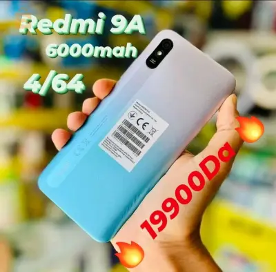 #Redmi9A .مستعمل مدة قصيرة
.  4 /  64
#هاتف Redmi 9A 
#المواصفات : 
✅يدعم شريحتين إتصال 
✅التخزين:64/4
✅المعالج: ثماني النواة MediaTek Helio G25 تكنولوجيا 12 نانو
✅الشاشة  6.53 انش
✅اكاميرة الخلفية 13 م.ب. / والامامية 5 م.ب.
✅ البطارية رائعة  5000mah
