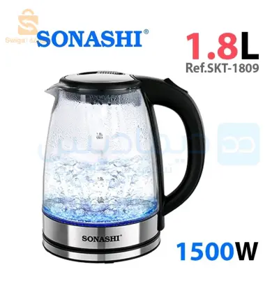 غلاية زجاجية 1.8 لتر سوناشي 1809