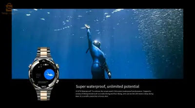 ساعة HainoTeko المحدودة الإصدار بتقنية Bluetooth Smartwatch AMOLED مع سوارين للشحن اللاسلكي$👍