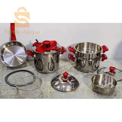 Hascevher Cocotte 5 + 7 Litres - 10 En1 - Rouge/Argent

التوصيل لجميع الولايات

0782760619