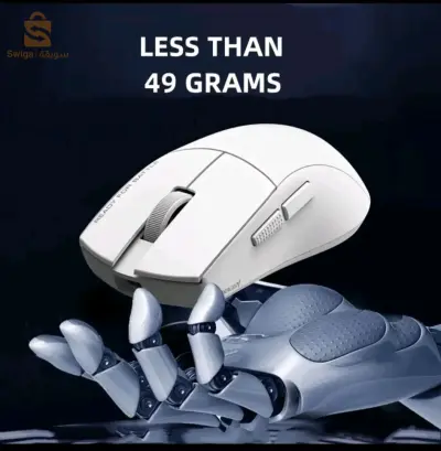 Redragon G49 Wireless gaming mouse 

جديد غير مستعمل 

الرقاقة: Nordic Master Chip
المُستقبل: 1000 هرتز 
المفتاح: هوانو بينك 80 مليون كليك 
المستشعر: بيكسارت 3311
الأبعاد: 120.8 مم × 64.3 مم × 37.9 مم
الدقة: 12000 DPI
الوزن: 49 جرام
وضع الربط: بلوتوث / 2.4 جيجاهرتز / سلكي
سعة البطارية: 400 مللي أمبير
الميزات:

تم تصميمها بعناية للاعبي رياضة الرياضات الإلكترونية.
خفيفة الوزن للغاية بوزن 49 جرام.
مدعومة بتقنية Lightspeed لأداء سريع وموثوق 
ا