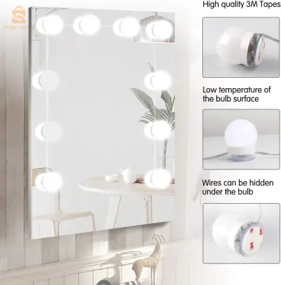 Kit d'ampoules LED pour miroir de maquillage 10 pièces