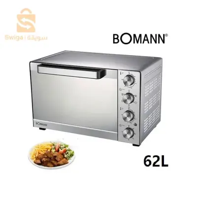 Bomann Four Eléctrique ventilé 62 Litres-2500W - MBG6001S-Argent