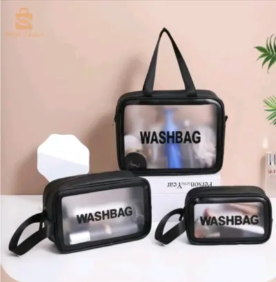 Pack 3 Pcs Sacs de toillete trousse à cosmétiques, trousse de maquillage, trousse de toilette étanche