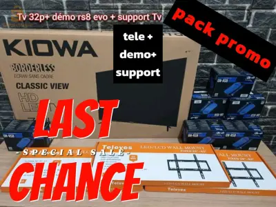 Télévision Kiowa 32 + démo Rs8 Evo + support