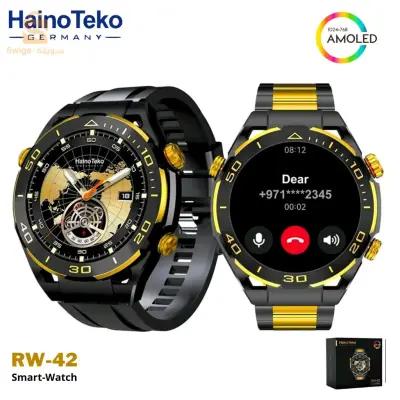 HainoTeko Edition Limité Montre intelligente Bluetooth AMOLED Display avec 2 bracelets Wireless Charge