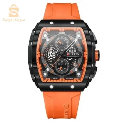 – curren-montre Original bracelet en Silicone pour hommes chronographe étanche 8442