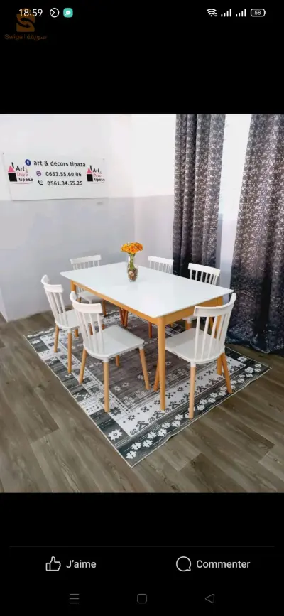 table 120/80+6 chaises paris