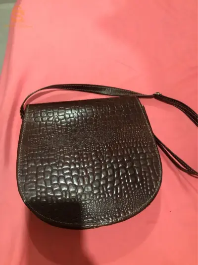 sac marron véritable cuire