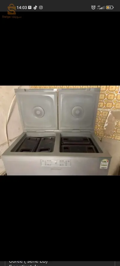 Congélateur de la marque dimchae made in Corée ( série LG) habat m la Corée 
Il contient de:
* deux(2) bacs indépendant avec deux(2) moteur silencieux 
* chaque bac il contienne plusieurs programme 
* huit (8) boîtes isolent originaux 
* capacité total de 220L 
Prix d'achat 38M TTC