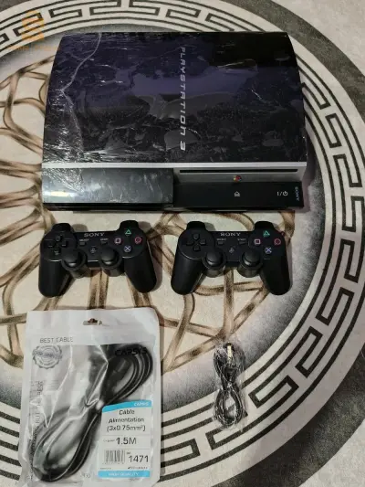 ps3 120gb flaché avec 2 manett