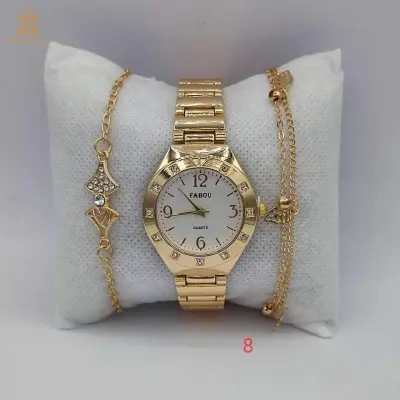 ساعة فابو الأنيقة +علبة+ 02 براسلي