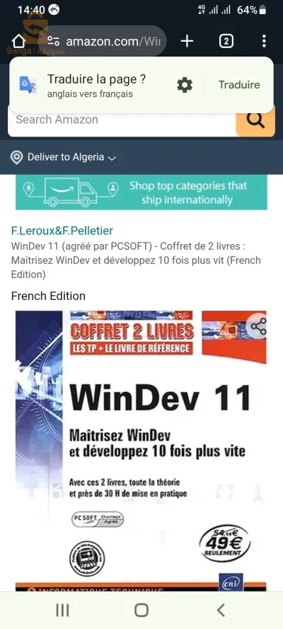 Cherche livre de programmation en windev grand livre plut de 700 pages