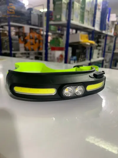 Lampe frontale transfrontalier étanche lumière forte COB double source de lumière