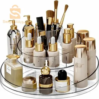 Organisateur De Maquillage, Rangement De Beauté Rotatif à 360° Pour Cosmétiques-منظم مكياج، منظم تجميل دوار 360 درجة لمستحضرات التجميل