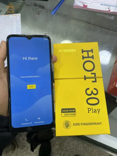 Smartphone M-horse hot30 playTéléphone M-horse hot 30 Camera ????5 MP front + 8 MP rear 3 GB ram 64 GB rom Face id Side fingerprintUsb tybe-c 5000 mah17300دج0665955230فب👉viber watts