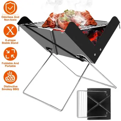 Barbecue Portable en acier inoxydable pliable en forme