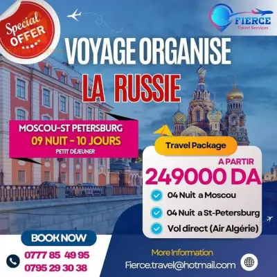 VOYAGES ORGANISÉS LA RUSSIE 🇷🇺