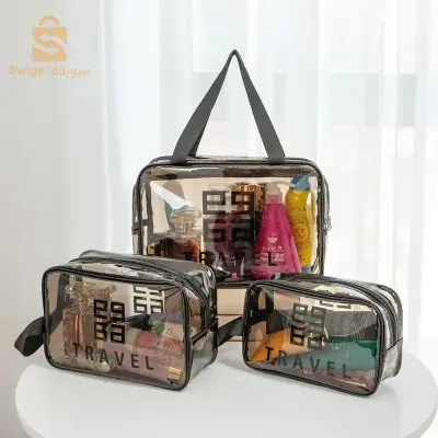 PreviousNextPack 3 Pcs Sacs de toillete trousse à cosmétiques, trousse de maquillage, trousse de toilette étanche V2
