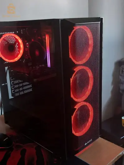 pc gamer with accessories