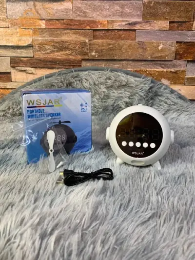Réveil Numérique à Miroir Rechargeable avec Haut-parleur Portable Bluetooth 5.