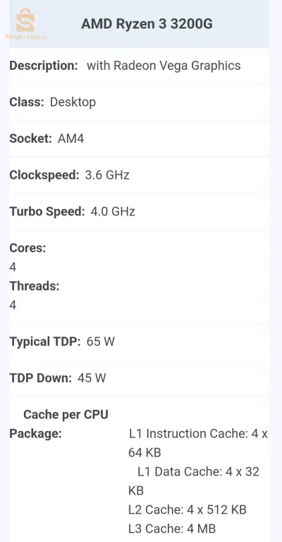 Ryzen 3 3220G apu