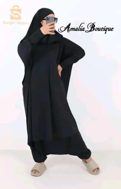 بوركيني جلباب صنع تركي 🇹🇷 

✅ يغطي كامل الجسم 
✅ مكون من 3 قطع
✅ المقاسات من 38 حتى 68
✅ غير شفاف
✅ يجف بسرعة ومايلصقش على اللحم

 🌊🏖️🏝️😍 
التوصيل متوفر  لجميع الولايات 🚚
الدفع عند الاستلام 🤝