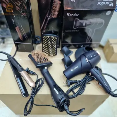 Pack Condor Séchoir + lisseur + brosse chauffante