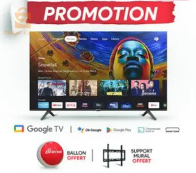 télévision brandth 43° google tv