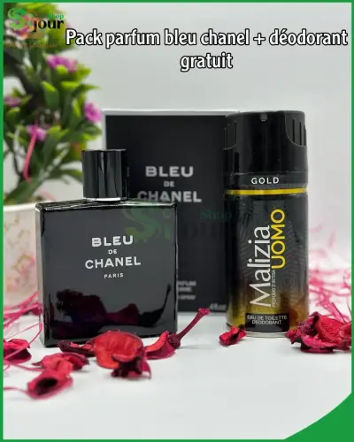 Parfum bleu de chanel + déodorant malizia gratuit