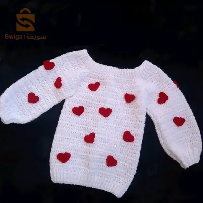 pull fille 2 ans تريكو بنات عامين