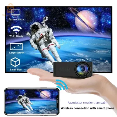 جهاز عرض محمول ذكي صغير HD1080P مدمج واي فاي YT100