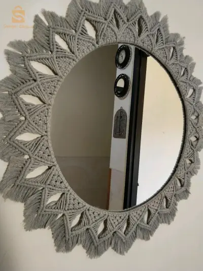 miroir macramé
