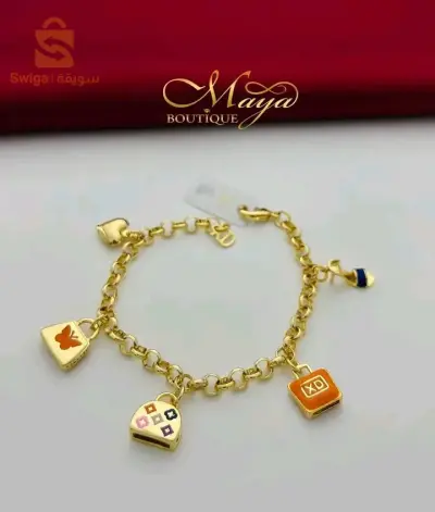 plaqué or XD+bracelet acier inoxydable