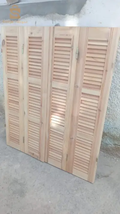 نوافذ خشبية بدون اطار